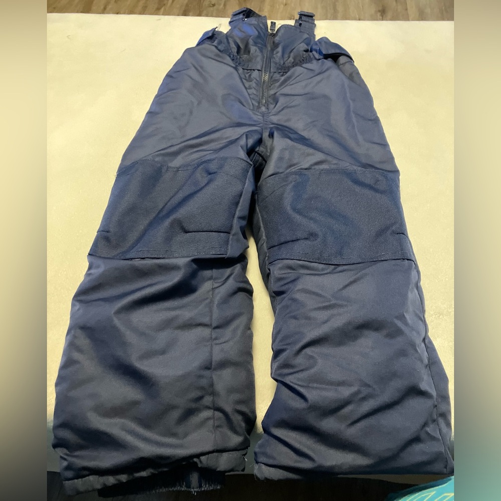 Navy Kids Snow Overalls with Adjustable Straps